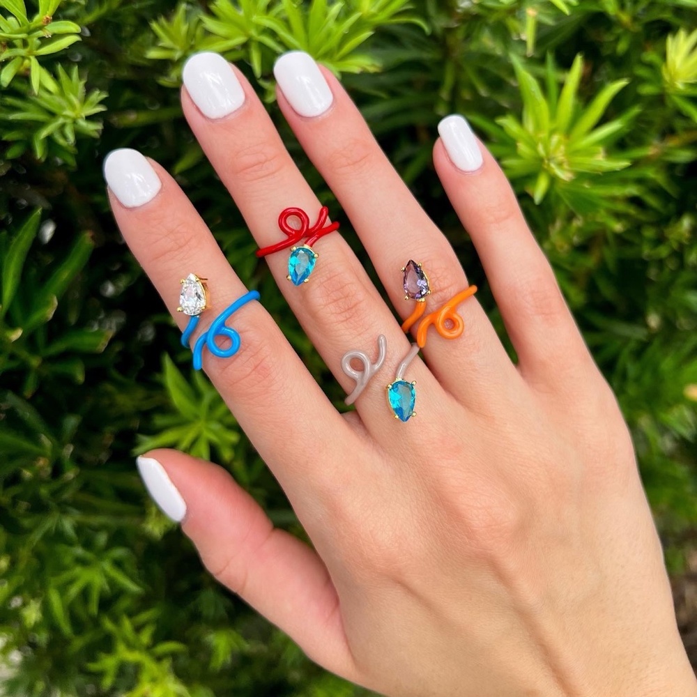 Color Pop Snake Ring - Big Gem
